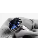 Ring Vintage Jewlery Sapphire Sterling silver 925 vrc035s